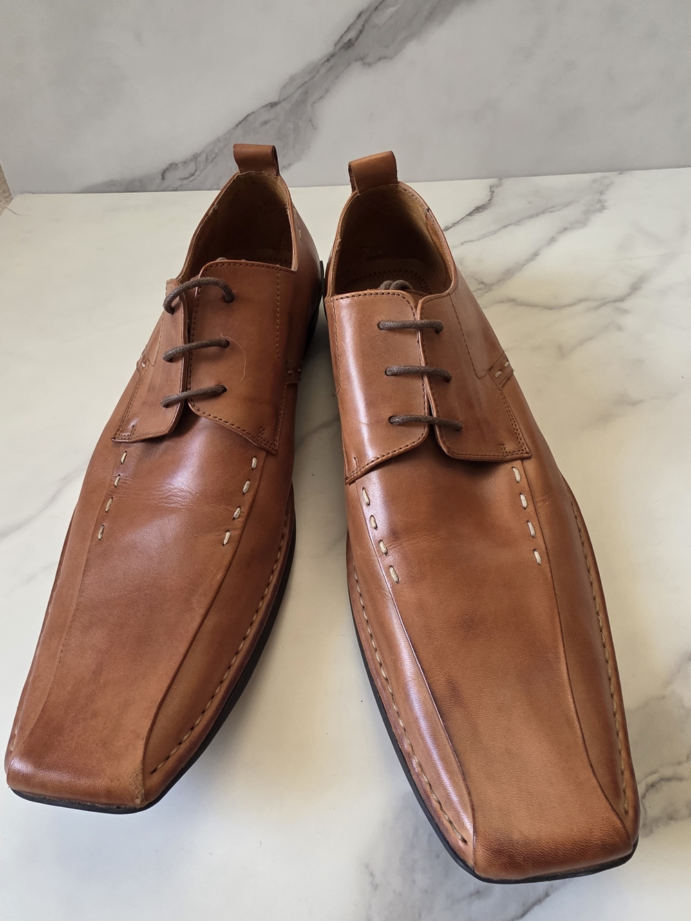 LIKE NEW- STEVE MADDEN 💯 LEATHER OXFORDS- SZ 12